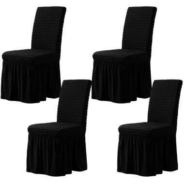 Black dining room online chair covers